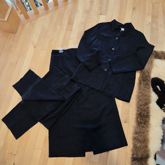 Vintage Jones Wear Mix & MatchWoman's Black Linen Blend Maxi-Skirt Size 14, NWTs - Picture 9 of 11